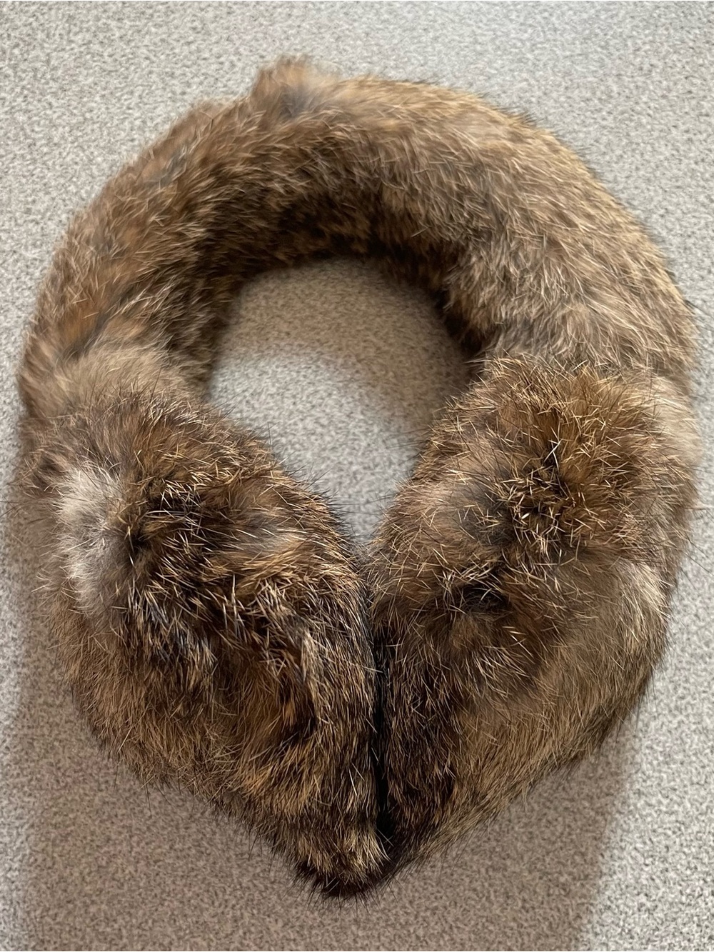 Brown Rabbit Fur Ear Muffs - Picture 3 of 6
